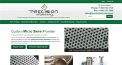 Desktop Screenshot of precisioneforming.com