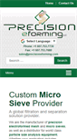 Mobile Screenshot of precisioneforming.com